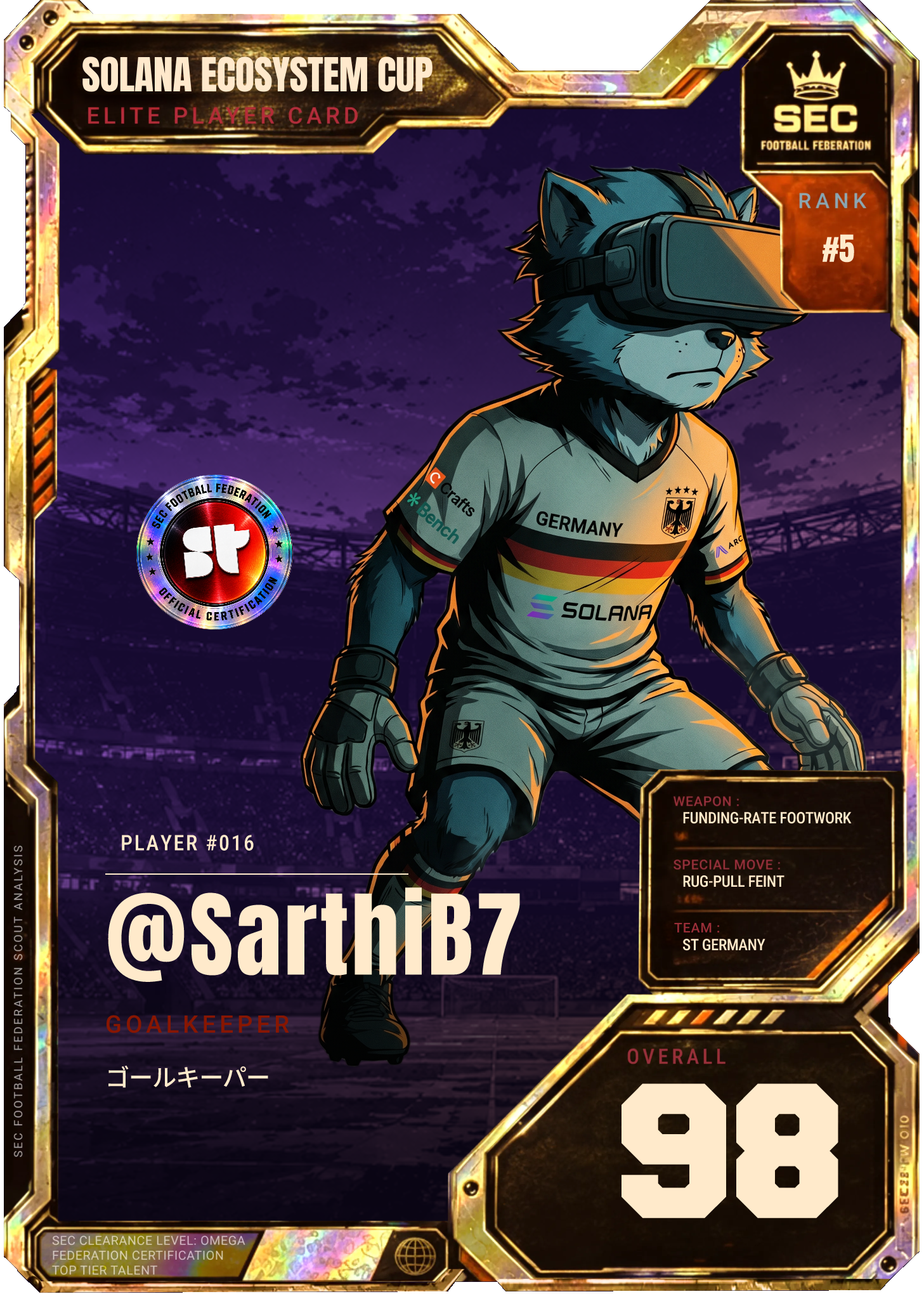 @SarthiB7's Solana Ecosystem Cup card