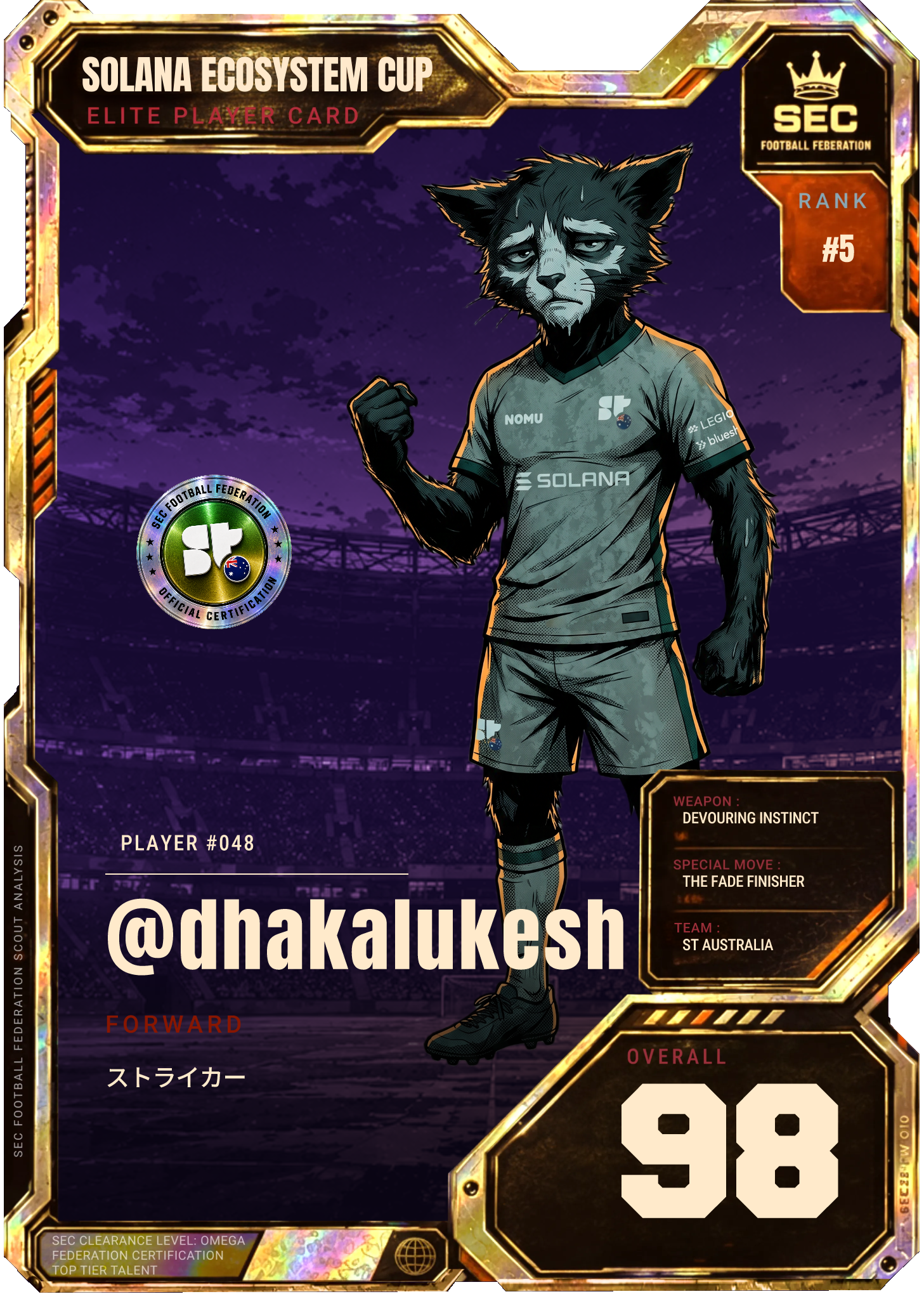 @dhakalukesh's Solana Ecosystem Cup card
