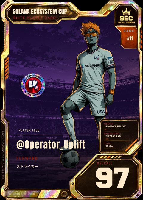 Mystic card of @Operator_Uplift, Superteam USA