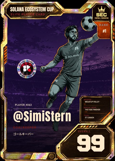 Mystic card of @SimiStern, Superteam Canada
