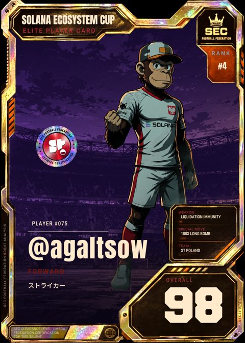 Mystic card of @agaltsow, Superteam Poland